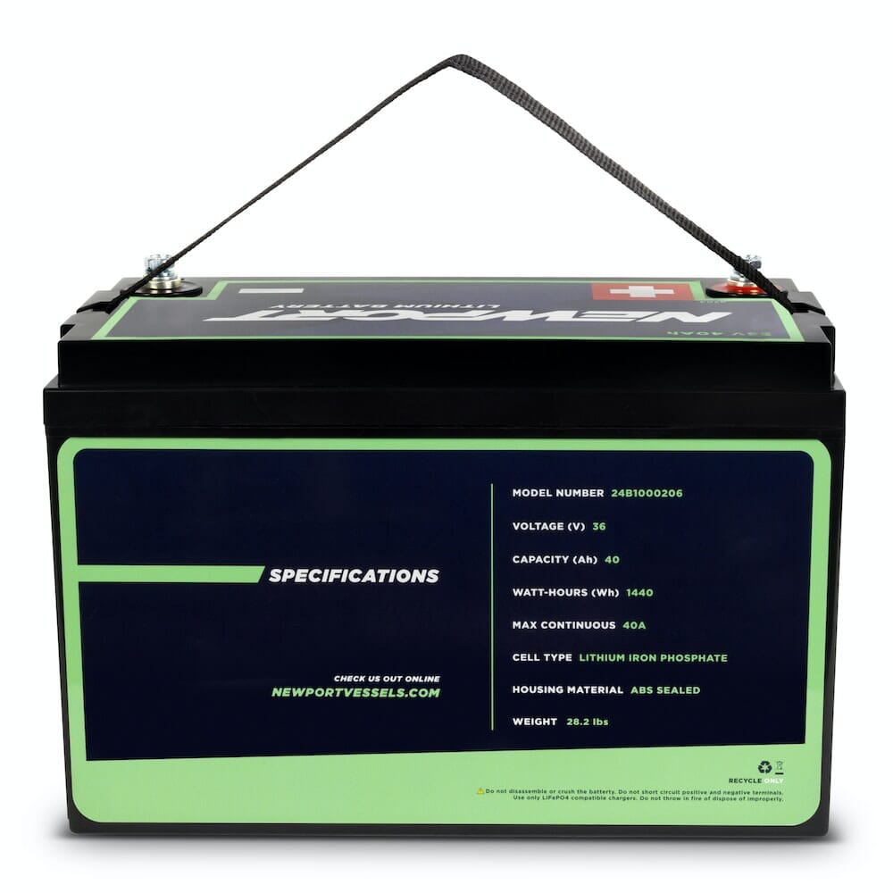 36V 40Ah Extended Range Lithium LiFePO4 Battery